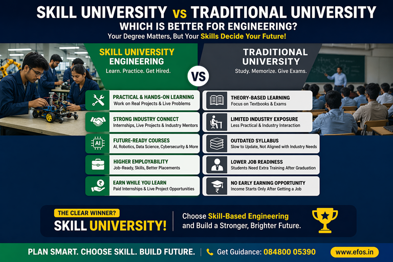 Skill University vs Traditional University for Engineering | EFOS