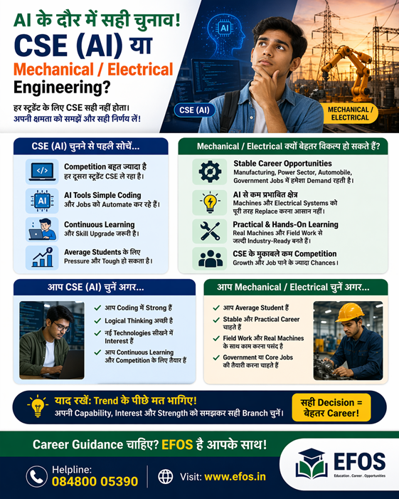 CSE (AI) vs Mechanical/Electrical Engineering: सही चुनाव कैसे करें?